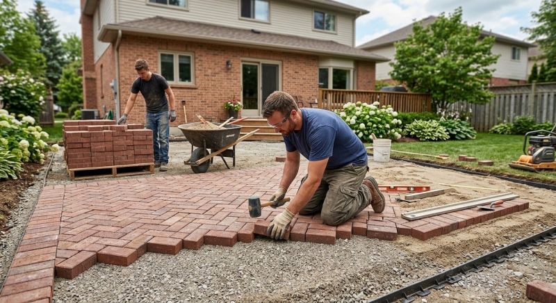 Brick Landscaping Installation in West Hartford, CT